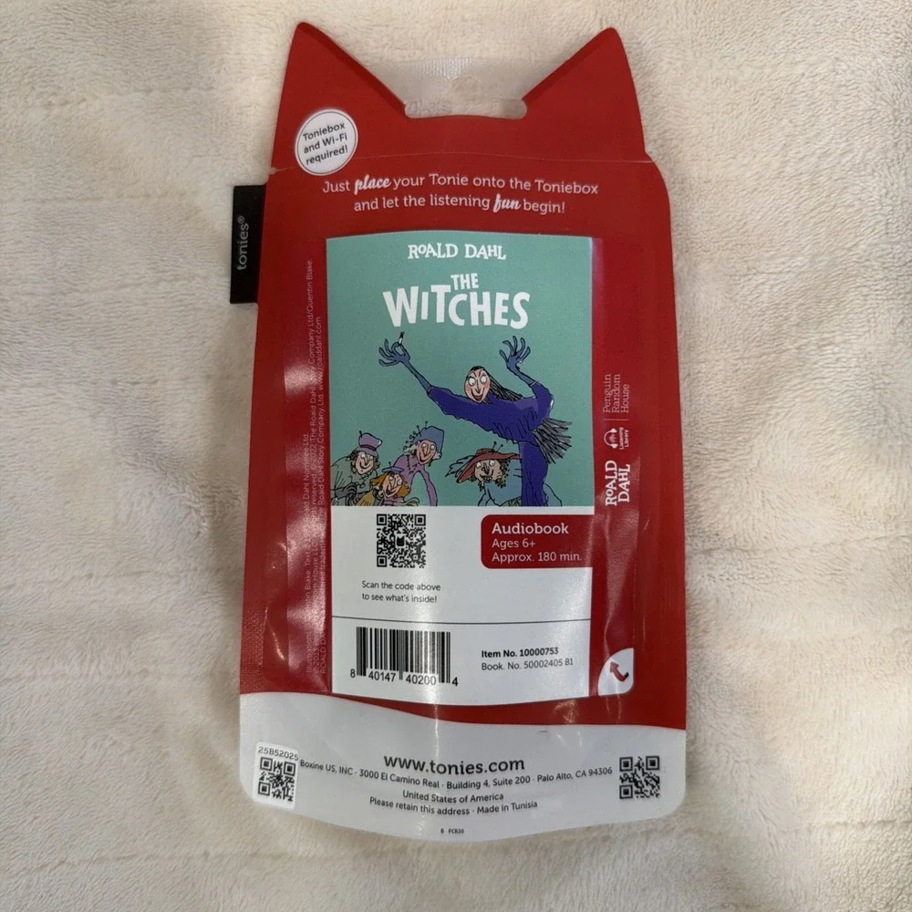 NEW In Package Tonies Roald Dahl the Witches Audiobook Play Character Toy